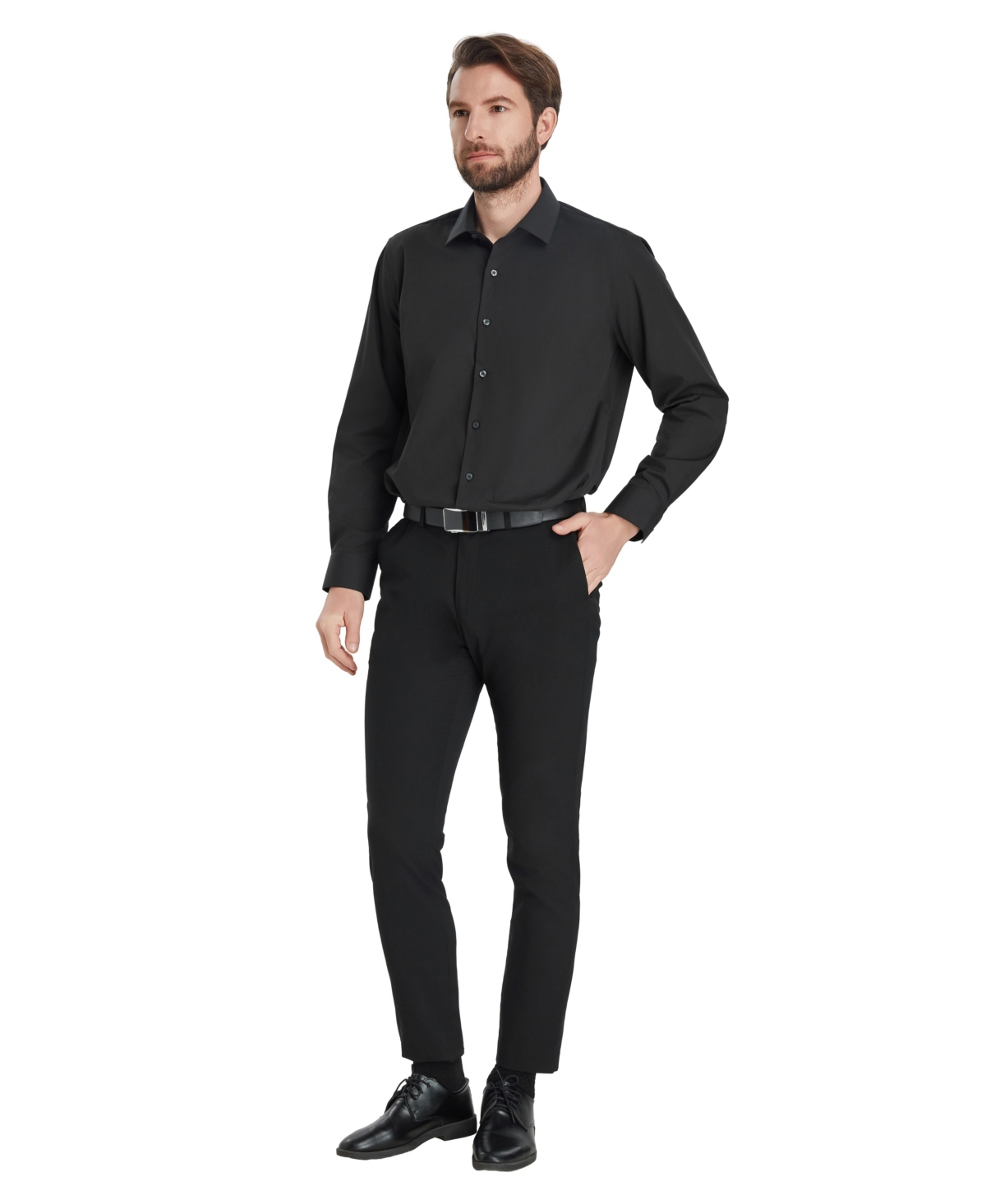 Alfani Men's Regular Fit Solid Dress Shirt, Macy's Exclusive