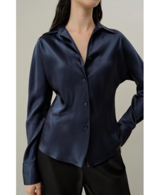 Women's Bias Cut Silk Shirt