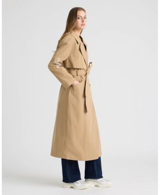 Women's Trench Coat with Embroideries