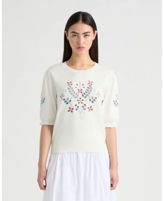 Women's Eyelet Sweater