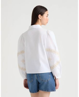 Women's Embroidered Poplin Shirt