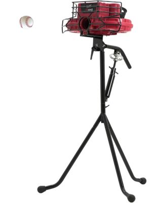 High Speed Dual Wheel Baseball Pitching Machine with 30 to 95 MPH Adjustable Speed and Multi Pitch Capability