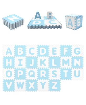 26-Piece Interlocking ABC Play Mats with Detachable Letters