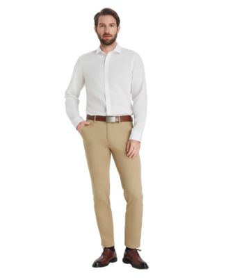Men's Slim-Fit Linen Dress Shirt