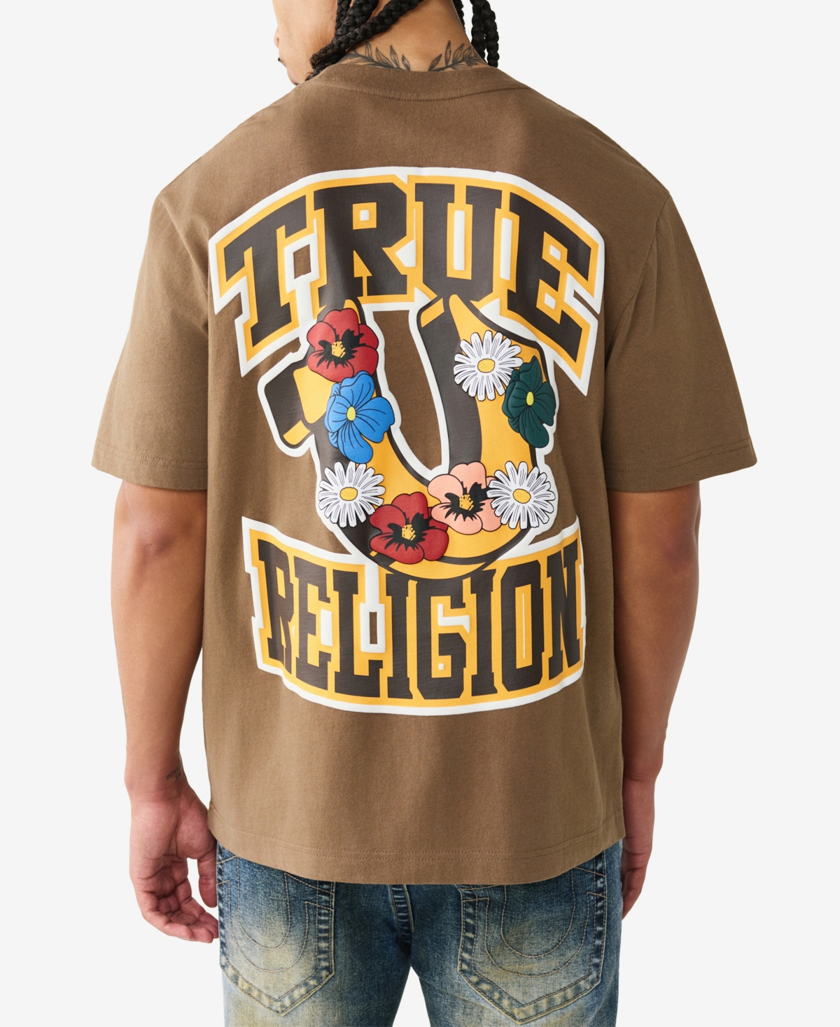 True Religion Men's Short-Sleeve Garden Horseshoe T-Shirt