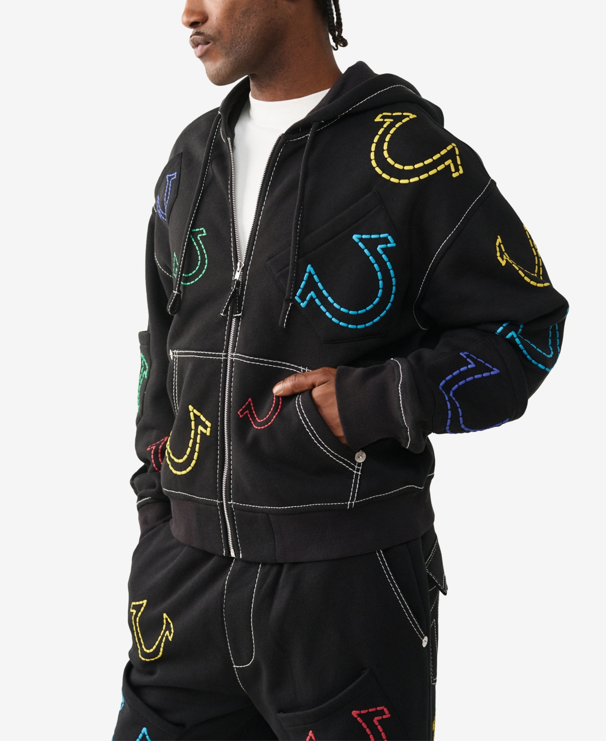 True Religion Men's Long-Sleeve Zipper Hoodie