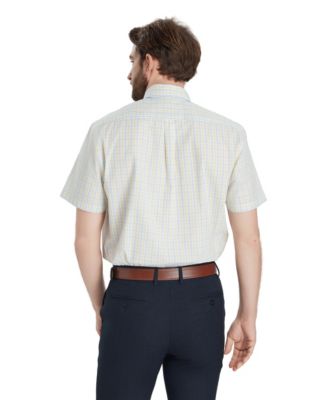 Men's Plaid Short-Sleeve Dress Shirt