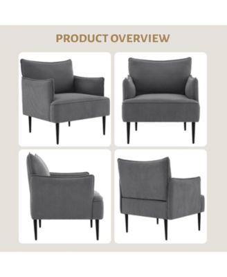 Accent Chairs for Living Room, Modern Wingback Lounge Chair