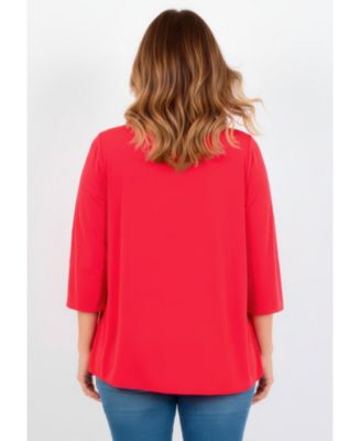 Women's Plus Size Audrey Ring Detail Top