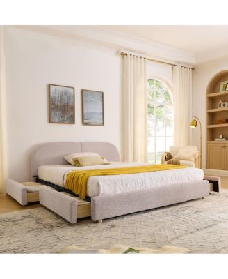 82 inches Queen Size Upholstered Bed Frame