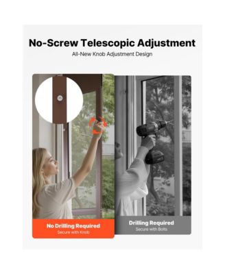 Adjustable Sliding Glass Pet Door for Renters, Aluminum Alloy Frame with Lock & Flap