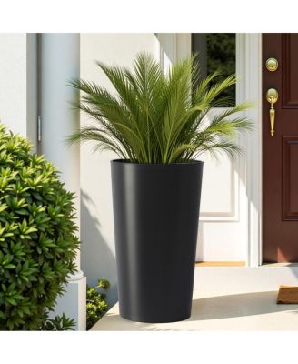 2 Pack 21.7" Tall Square Planters for Outdoor Plants