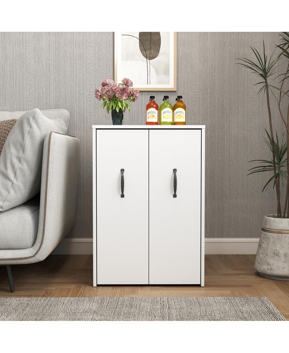 Streamdale Furniture 3 Tier Wooden Bookcase with Slide Out Drawer & Dustproof Cabinet