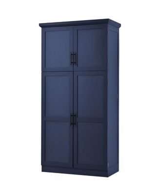  Premium Shaker-Style Pantry Cabinet with 8 Pull-Out Trays