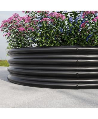 Galvanized Metal Raised Garden Bed Planter Box