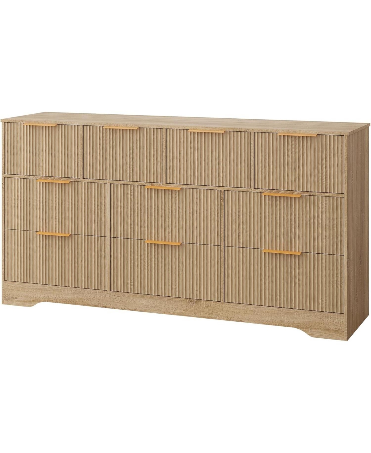 gaomon Fluted Dresser for Bedroom with 10 Drawers, 59" Wide Modern Chest of Drawers Wood Frame