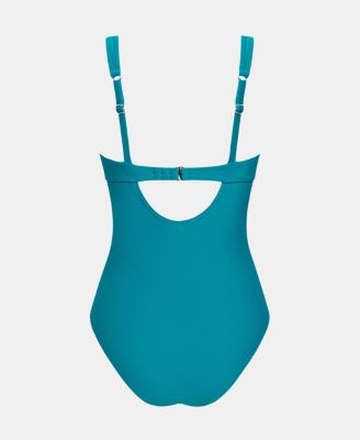 Women's Scoop Neck Adjustable Straps One-Piece Swimsuit