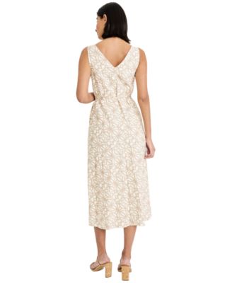 Women's Sleeveless V-Neck Midi Dress