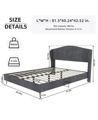 Velvet Upholstered Queen Bed - Luxurious & Peaceful Master Bedroom Focus