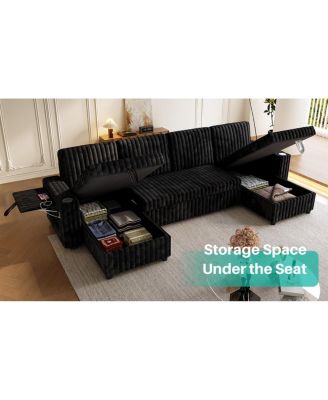 U Shaped Sleeper Sofa- 2 in 1 Pull Out Bed