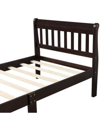 Streamdale Wood Platform Bed   Sleigh Bed Frame with Headboard/Footboard