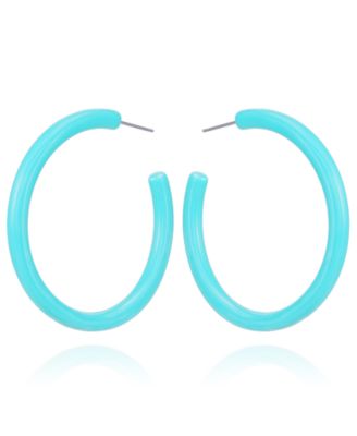 Gold Tone Plated C Hoop Earrings