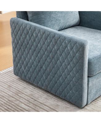 360° Swivel Armchair with Hidden Storage & Pillow