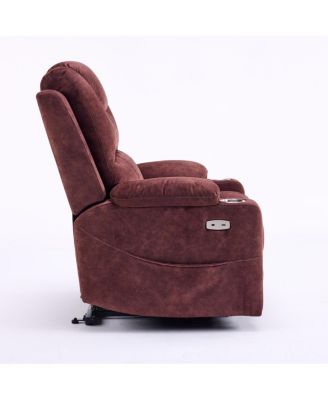 Oversized Power Lift Recliner Massage Chair for Elderly, USB/Type-C Ports