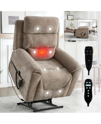 Streamdale Dual Motor Infinite Position Power Lift Recliner Chair with Massage & Heat