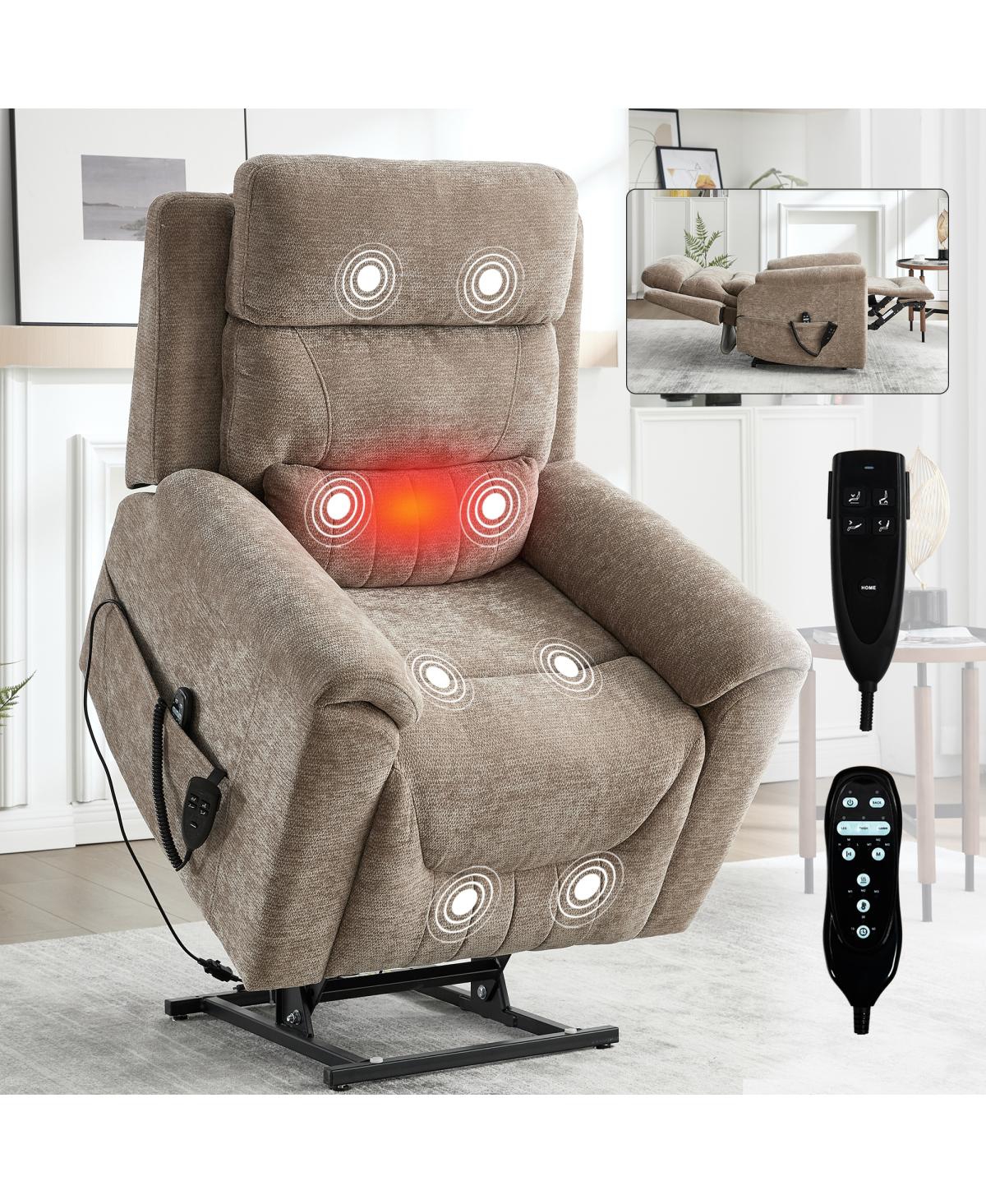 Streamdale Furniture Streamdale Dual Motor Infinite Position Power Lift Recliner Chair with Massage & Heat