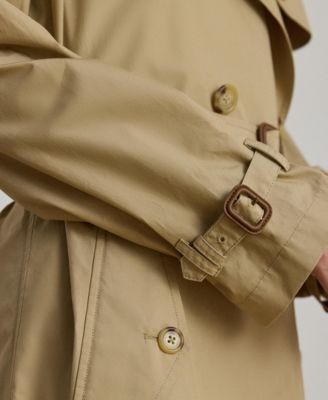 Women's Notch Lapel Long-Sleeve Trench Coat