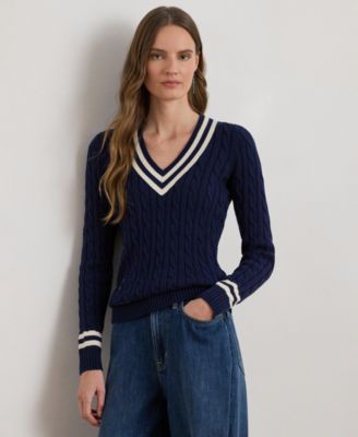 Women's V-Neck Long-Sleeve Sweater