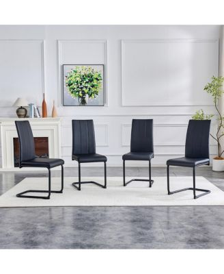 Streamdale 4-Pack PU Upholstered Dining Chairs - Modern Kitchen Side Chairs