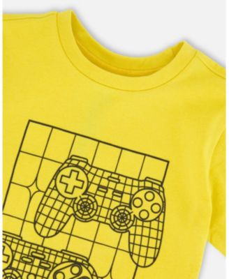 Toddler Boys Cotton Jersey T-Shirt with Gamer Print