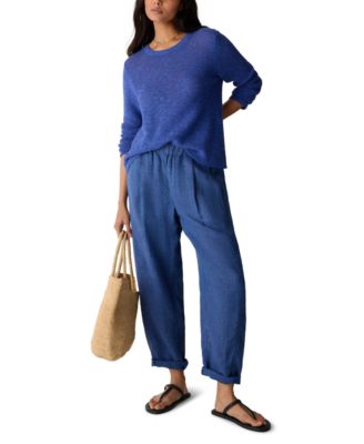 Women's High-Waisted Pull-On Ankle Pants, Regular & Plus Size