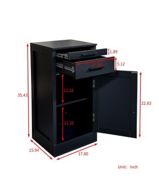 Black color modular 24 wine bar cabinet Buffet Cabinet