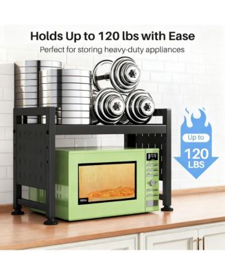 Expandable, Rust-Proof, Space-Saving 3-Tier Microwave Stand