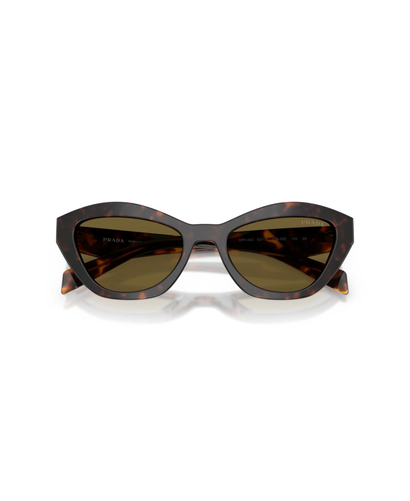 Женские солнцезащитные очки PRADA Butterfly Sunglasses, PR A02S, цвет: Черепаховый — фото 5
