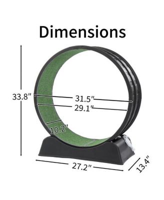  Cat Treadmill with Green Carpet, PP Track Connector & Toy Stick