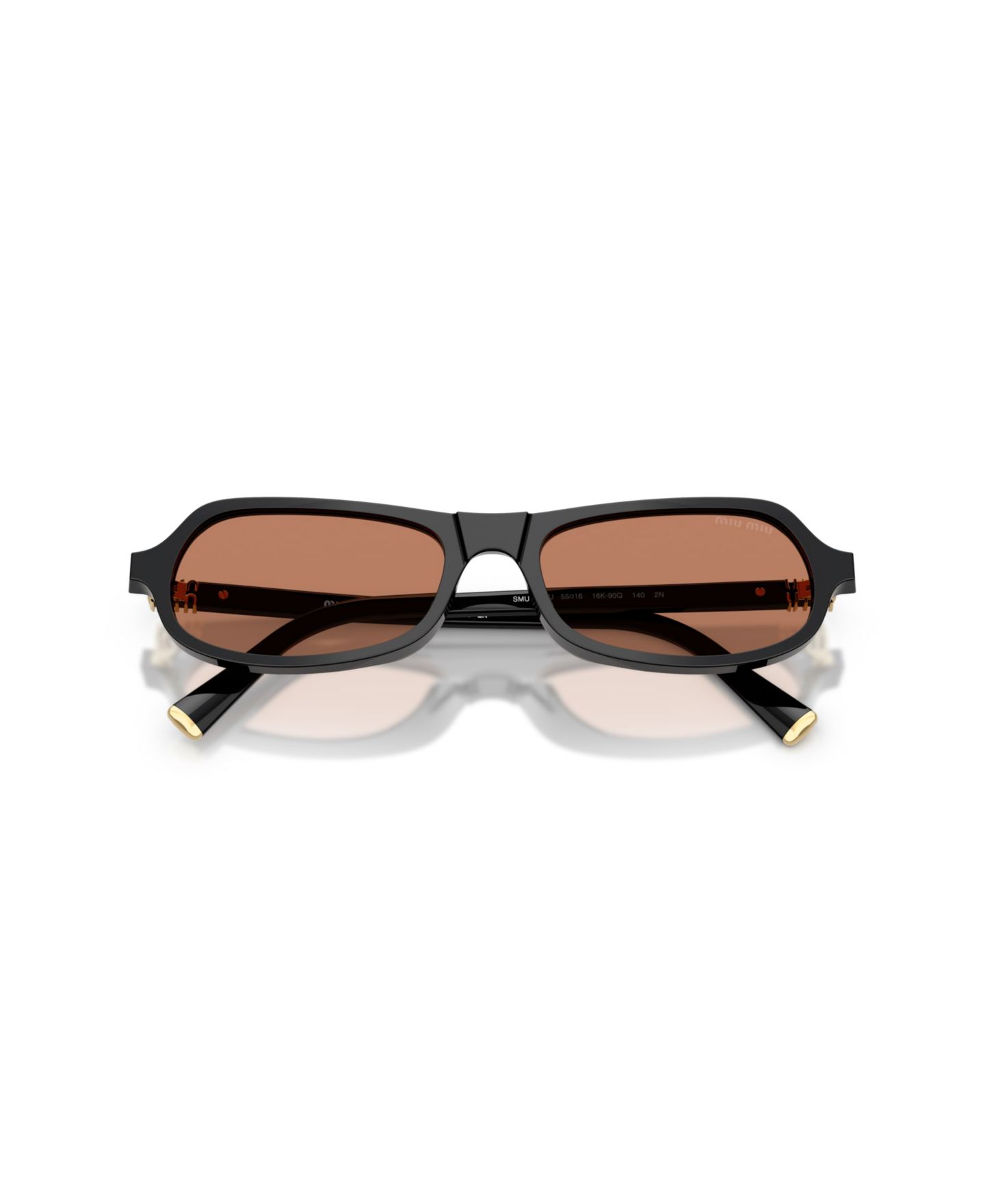 Женские солнцезащитные очки MIU MIU MIU Sunglasses, MU B10SU, цвет: Чёрный — фото 5