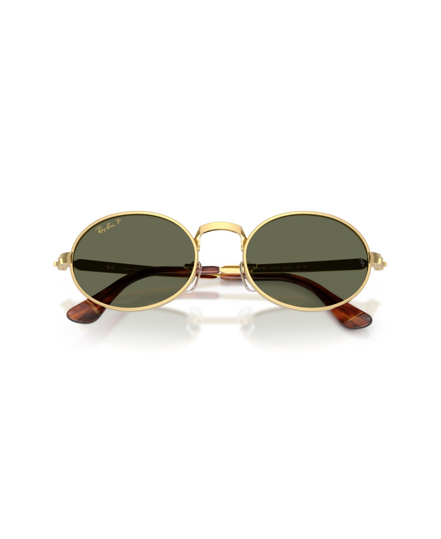 Солнцезащитные очки Ray-Ban Unisex Rectangle Polarized Sunglasses, RB3931, цвет: Золотой — фото 5
