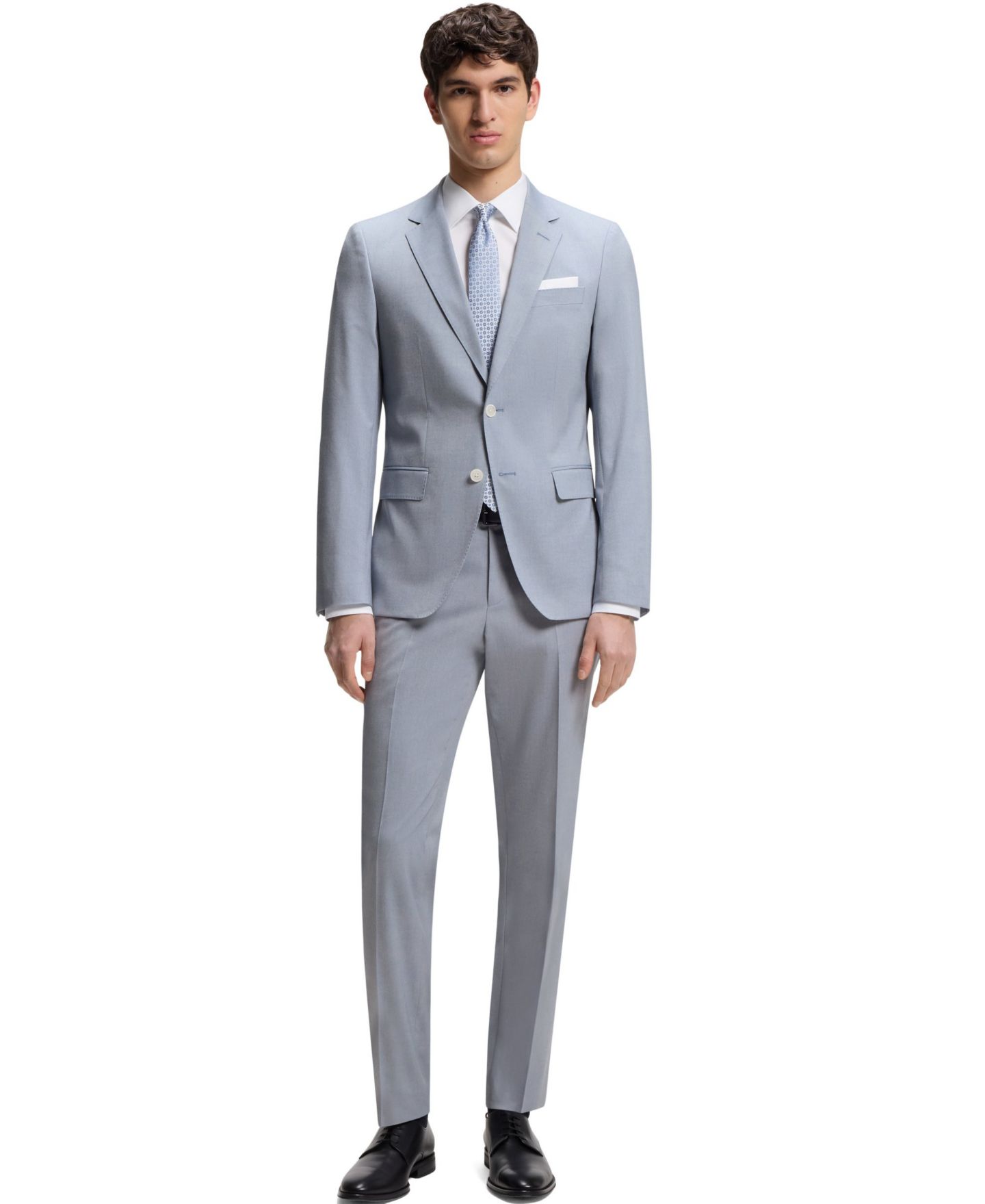 Мужская куртка Hugo Boss Patterned Chiffon Slim-Fit, цвет: Синий — фото 2