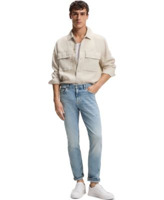 BOSS by Men's Soft-Motion Denim Delaware Slim-Fit Jeans