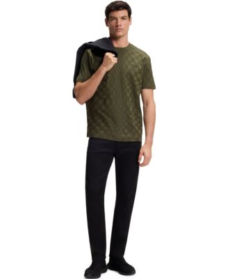 BOSS by x Porsche Men's Cotton Jacquard Relaxed-Fit T-Shirt