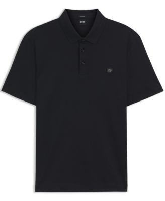 Men's Double B Monogram Mercerized-Cotton Polo Shirt