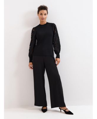 Women's Harriet Lace Sleeve Round Neck Jumper