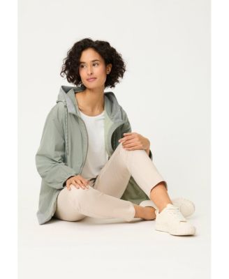 Women's Mixed Media Hooded Jacket