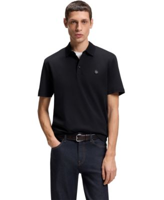 Men's Double B Monogram Mercerized-Cotton Polo Shirt