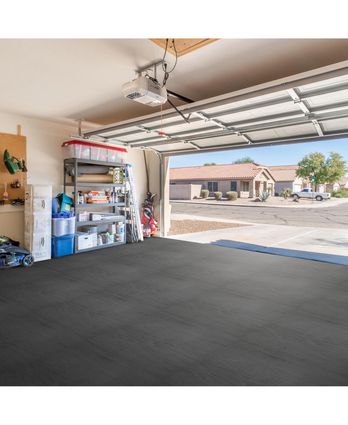 Sorbus 20 Tiles 80 Sq ft Wood Grain Interlocking Floor Foam Tile Mats - for Home, Playroom, Basement, Trade Show