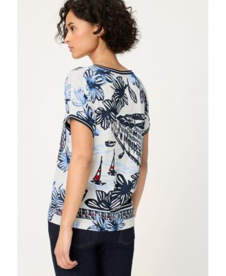 Women's Riviera Scene Print T-Shirt